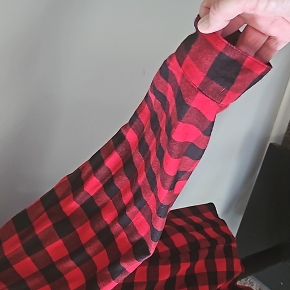 Maurices Red and Black Check Soft Flannel Button Down Shirt - Picture 6 of 12